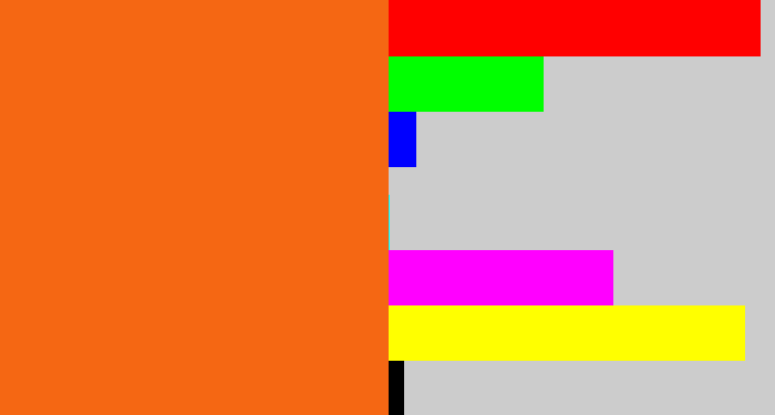 Hex color #f56713 - orange