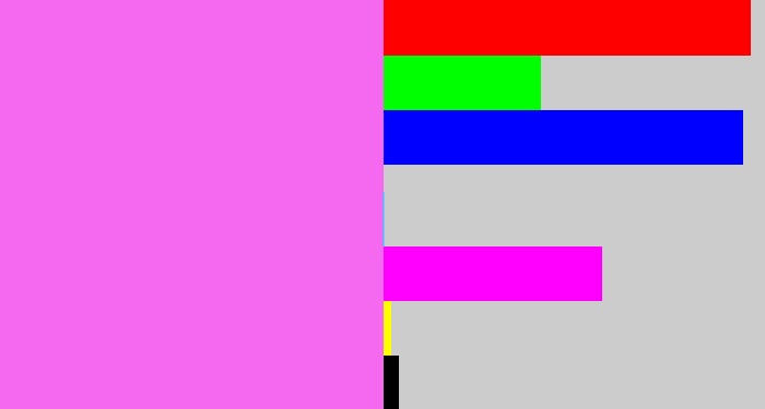 Hex color #f569f0 - light magenta