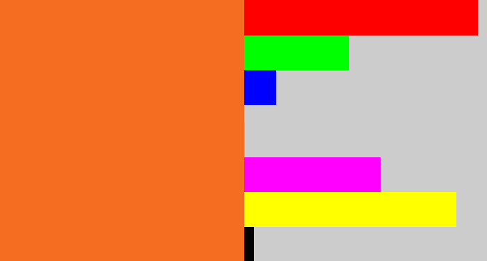 Hex color #f56d21 - orange