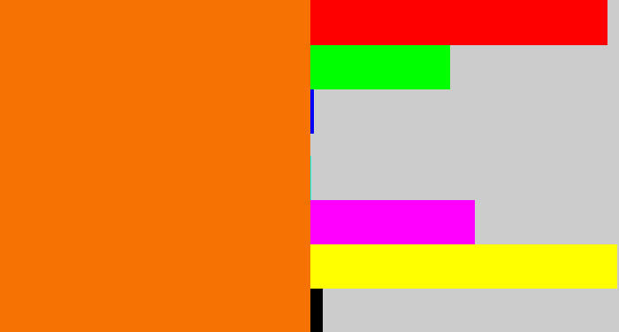 Hex color #f57203 - orange