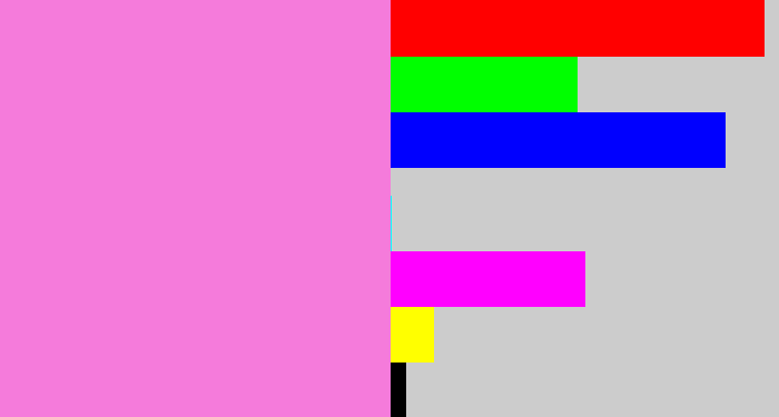 Hex color #f57bdb - purply pink