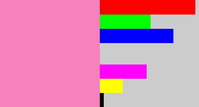 Hex color #f581bd - pink