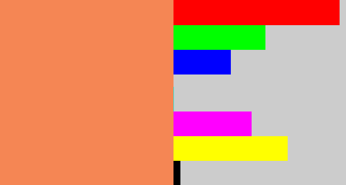 Hex color #f58654 - orangish