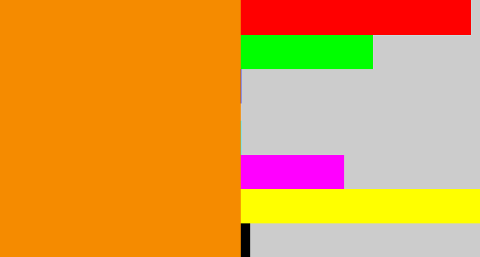 Hex color #f58b00 - tangerine