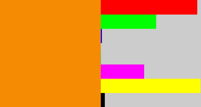 Hex color #f58b03 - tangerine