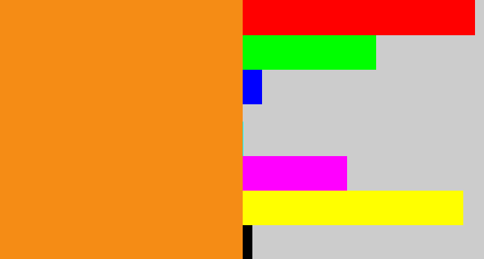 Hex color #f58c15 - tangerine