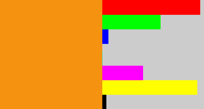 Hex color #f59210 - tangerine