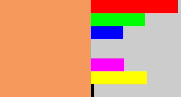 Hex color #f59a5c - pastel orange