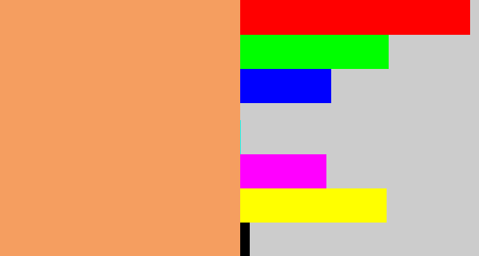 Hex color #f59e60 - pale orange