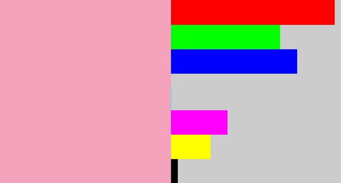 Hex color #f5a3bc - soft pink