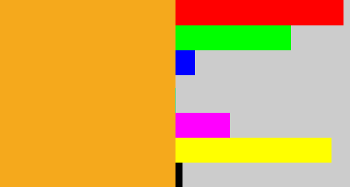 Hex color #f5a91c - squash