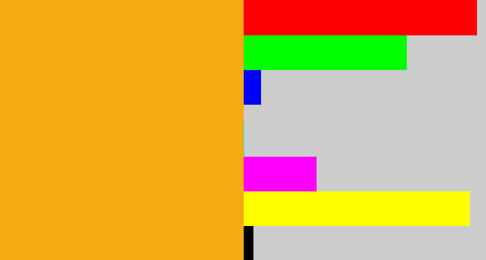 Hex color #f5ab11 - squash