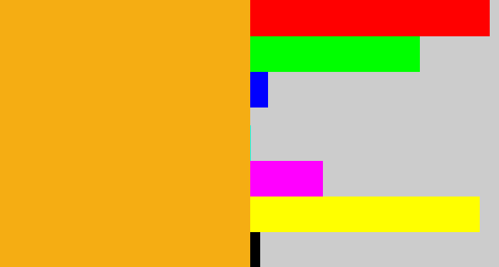 Hex color #f5ad13 - squash