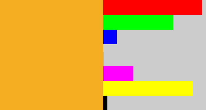 Hex color #f5ad21 - squash
