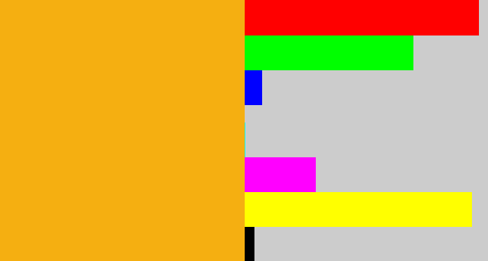 Hex color #f5af11 - squash