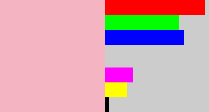 Hex color #f5b4c1 - soft pink