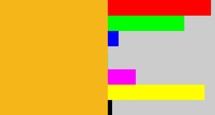Hex color #f5b619 - orangey yellow