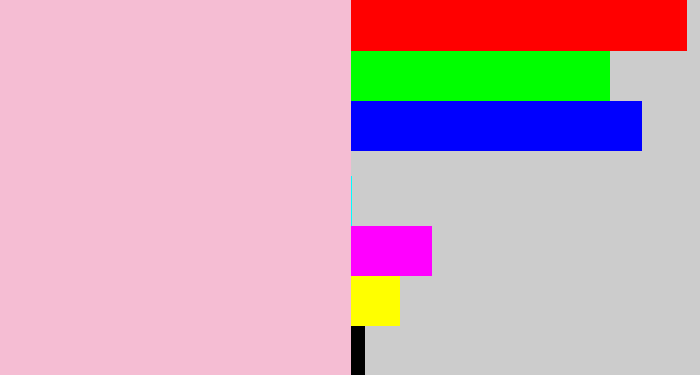 Hex color #f5bdd3 - pastel pink