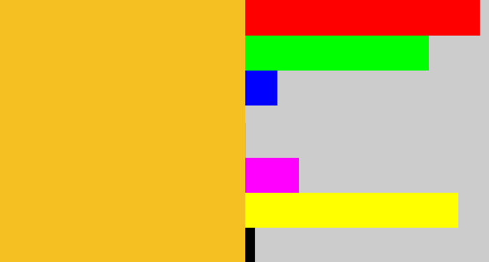 Hex color #f5c021 - orangey yellow