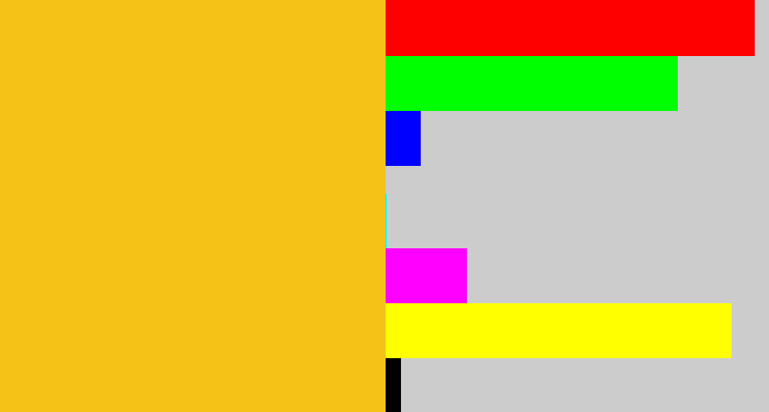 Hex color #f5c218 - golden yellow