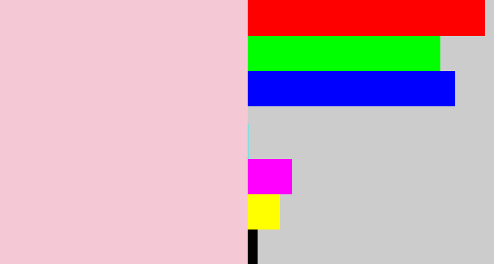 Hex color #f5c8d6 - pale pink