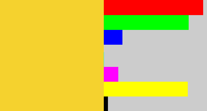 Hex color #f5d22e - sun yellow