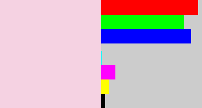 Hex color #f5d2e2 - light pink