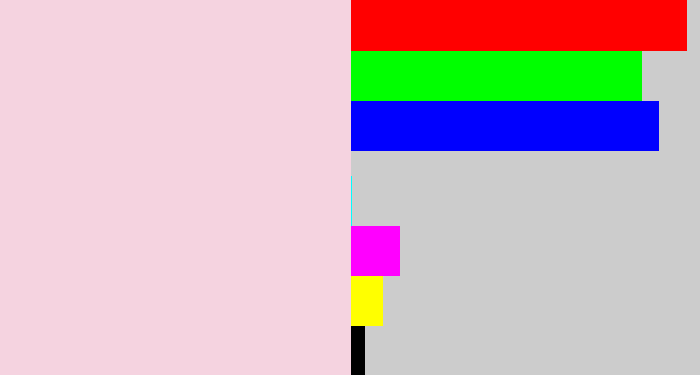 Hex color #f5d3e0 - light pink