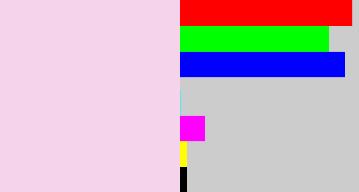 Hex color #f5d3ea - light pink