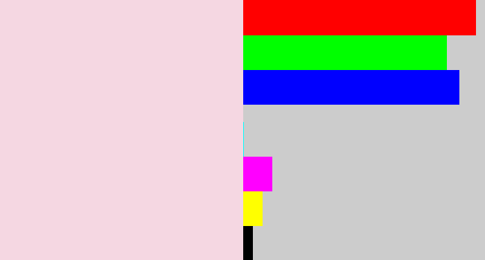 Hex color #f5d7e2 - light pink