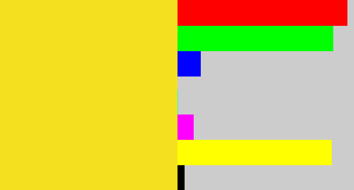 Hex color #f5e020 - sun yellow