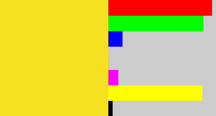 Hex color #f5e021 - sun yellow