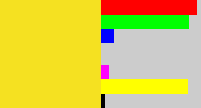 Hex color #f5e121 - sun yellow