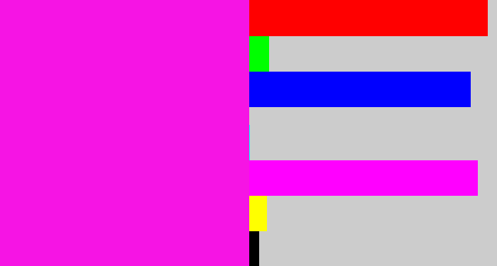 Hex color #f614e4 - pink/purple