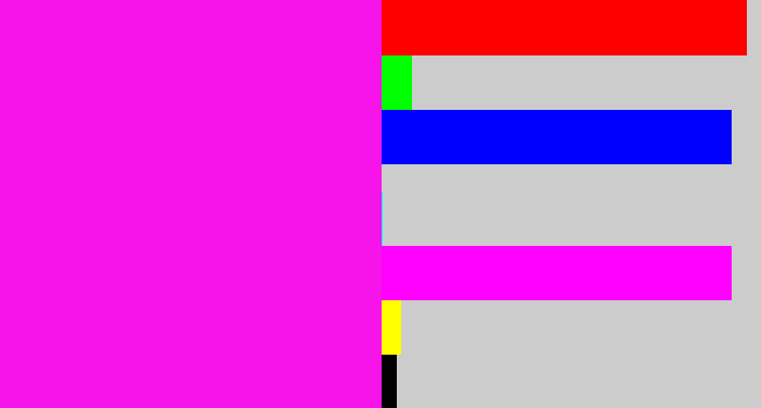 Hex color #f614ea - pink/purple