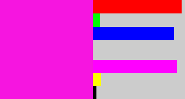 Hex color #f615e0 - pink/purple
