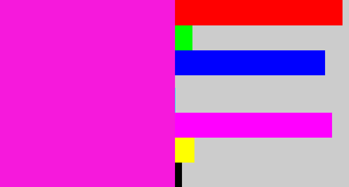 Hex color #f619dc - pink/purple