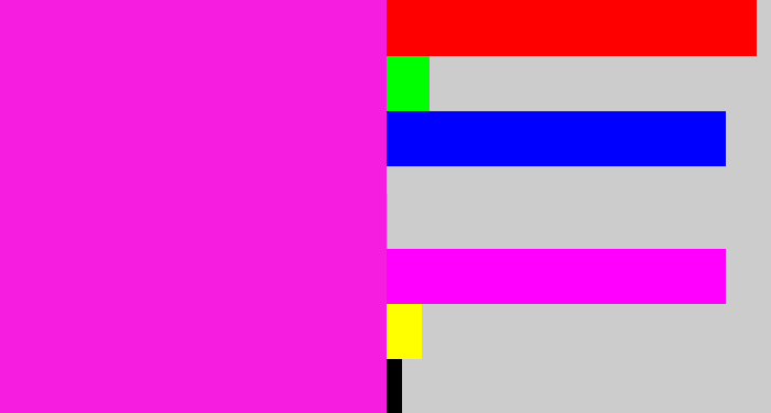 Hex color #f61de0 - pink/purple