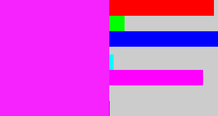 Hex color #f623ff - pink/purple