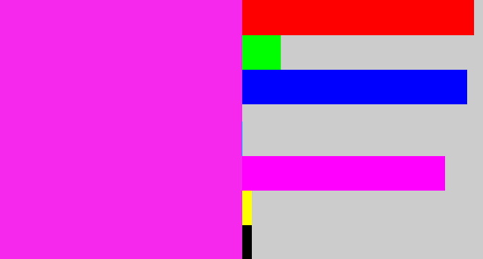 Hex color #f628ed - pink/purple