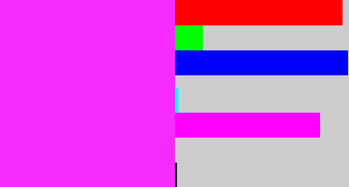 Hex color #f62afc - pink/purple
