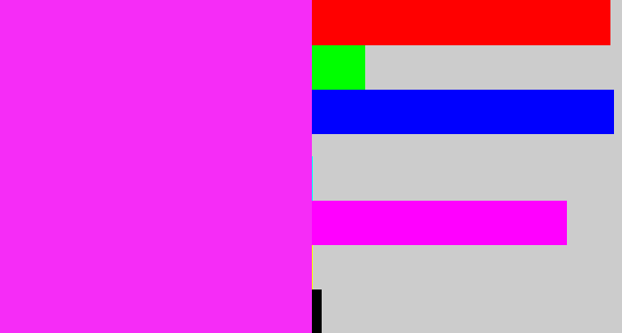 Hex color #f62cf7 - pink/purple