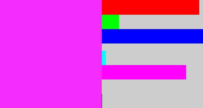 Hex color #f62cff - pink/purple