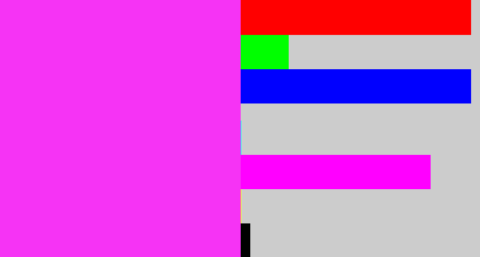 Hex color #f633f5 - pink/purple