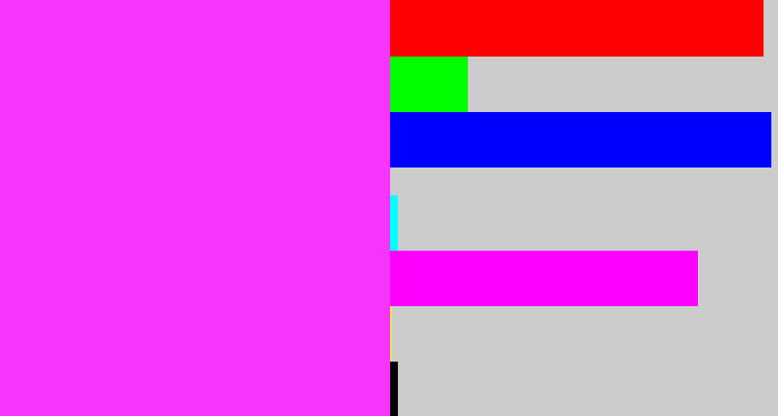 Hex color #f634fb - pink/purple