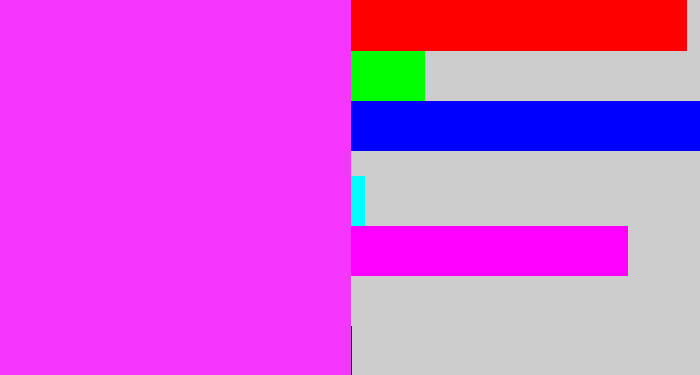 Hex color #f635ff - pink/purple