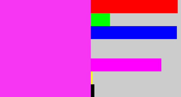 Hex color #f636f2 - pink/purple