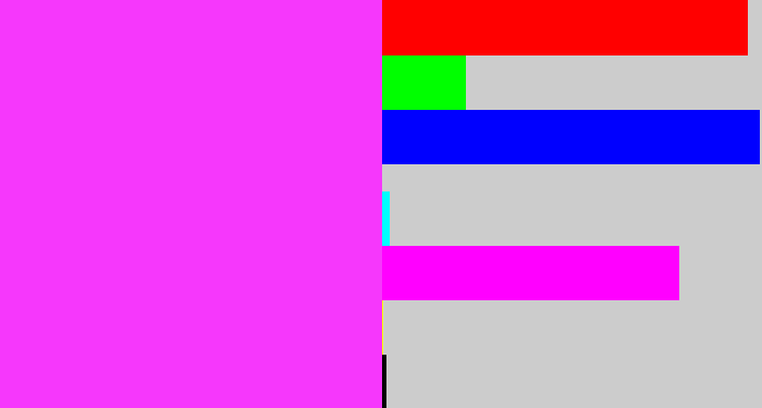 Hex color #f637fc - pink/purple