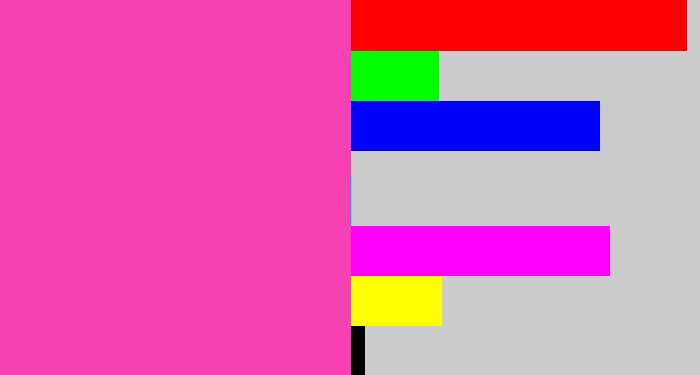 Hex color #f641b5 - barbie pink