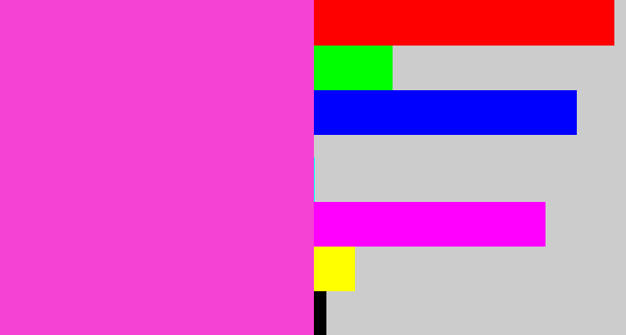 Hex color #f641d5 - purple pink